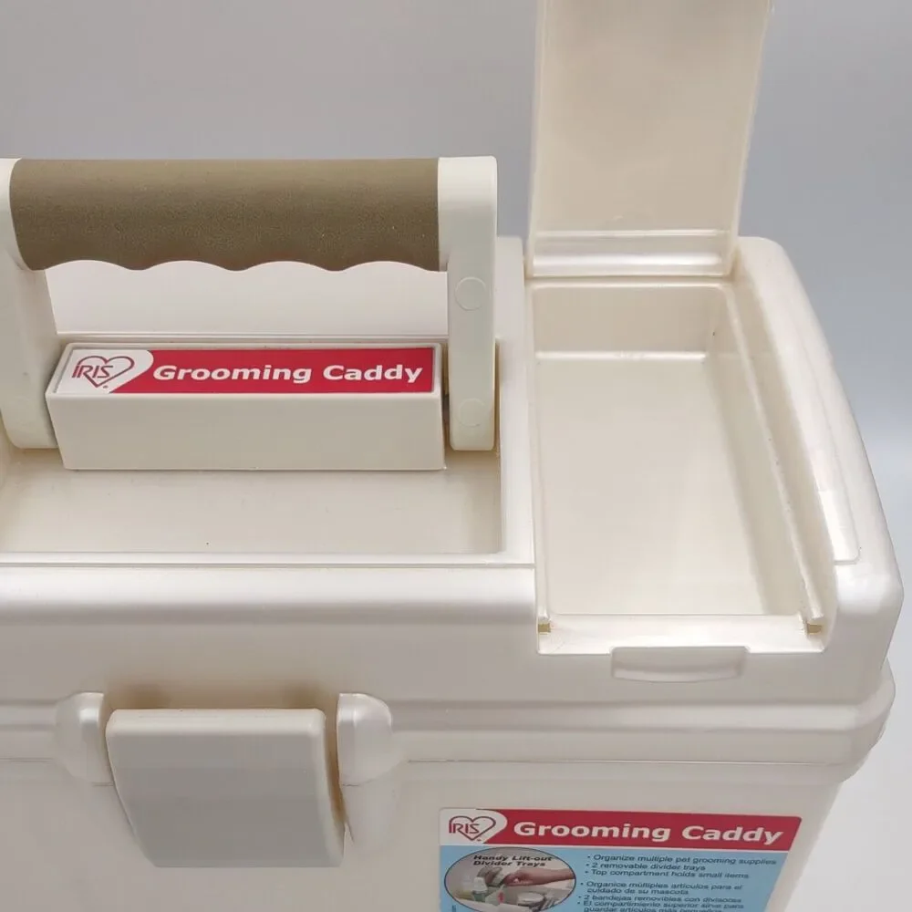 IRIS Grooming Caddy with Handy Lift-out Divider Trays & Top Compartment